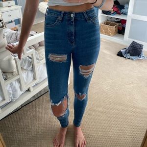 Top Shop distressed Jamie jeans